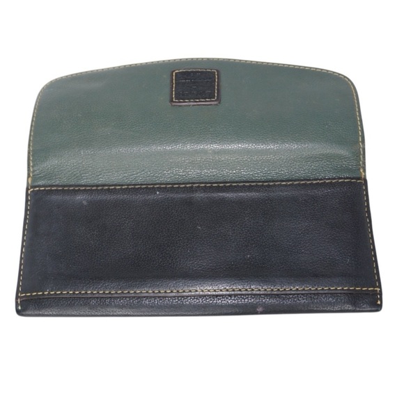 Dooney & Bourke Sophie Slim Green and Black Leather Wallet - Picture 5 of 8
